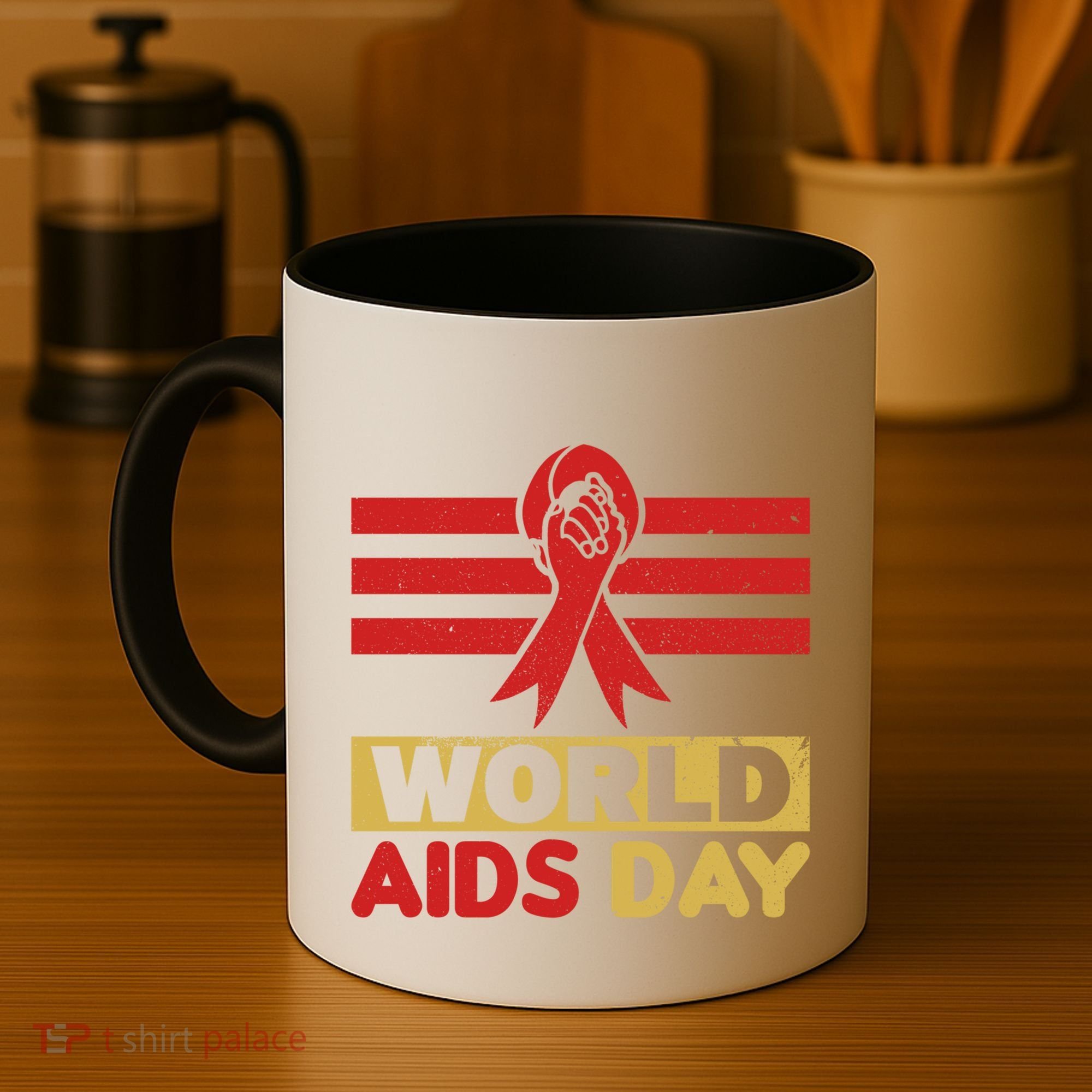 World Aids Day Support Awareness Fight Together Gift Coffee Mug