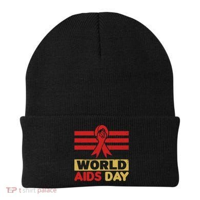 World Aids Day Support Awareness Fight Together Gift Beanie