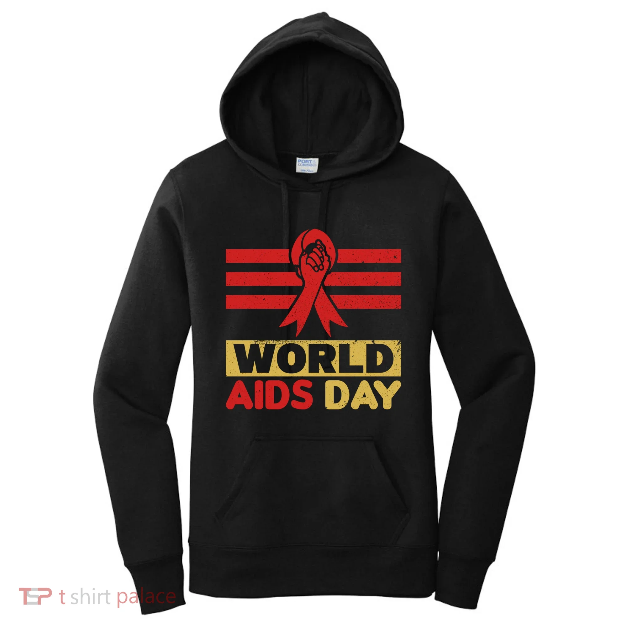 World Aids Day Support Awareness Fight Together Gift Women's Hoodie