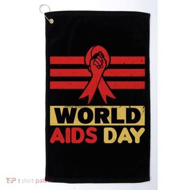 World Aids Day Support Awareness Fight Together Gift Golf Towel