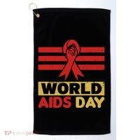 World Aids Day Support Awareness Fight Together Gift Golf Towel thumb 0