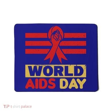 World Aids Day Support Awareness Fight Together Gift Mousepad
