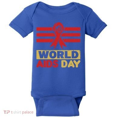 World Aids Day Support Awareness Fight Together Gift Baby Bodysuit