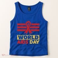 World Aids Day Support Awareness Fight Together Gift Tank Top thumb 2