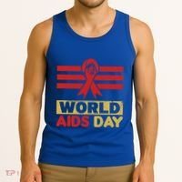 World Aids Day Support Awareness Fight Together Gift Tank Top thumb 3