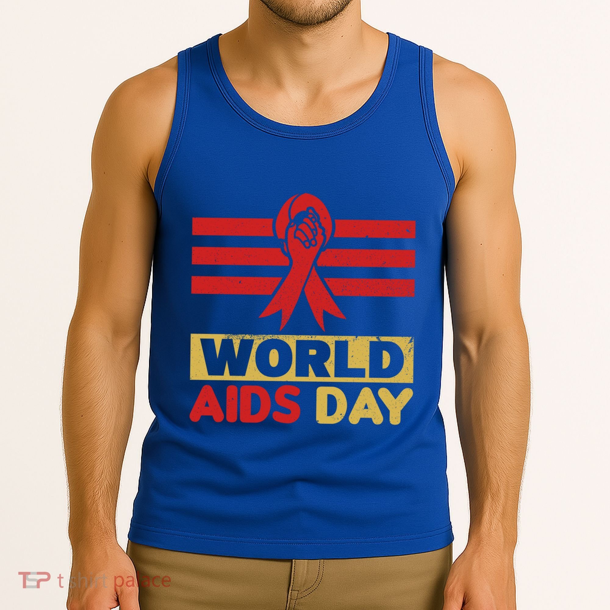 World Aids Day Support Awareness Fight Together Gift Tank Top