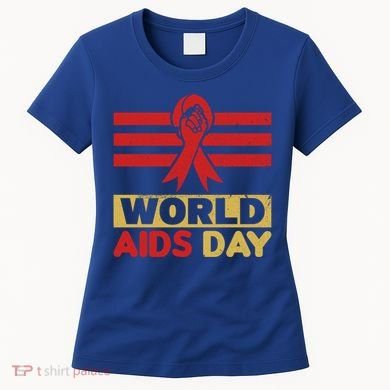 World Aids Day Support Awareness Fight Together Gift Women's T-Shirt