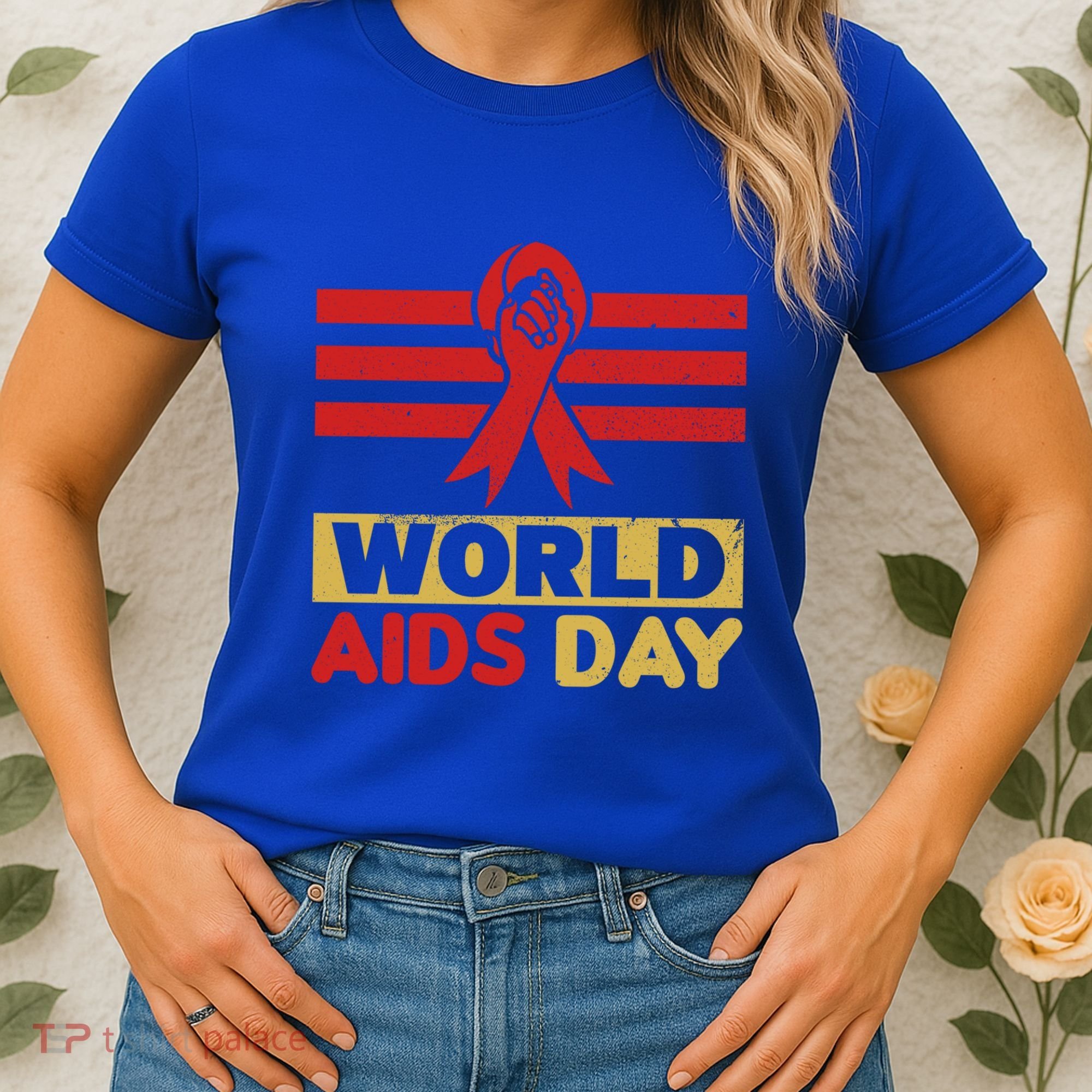 World Aids Day Support Awareness Fight Together Gift Women's T-Shirt