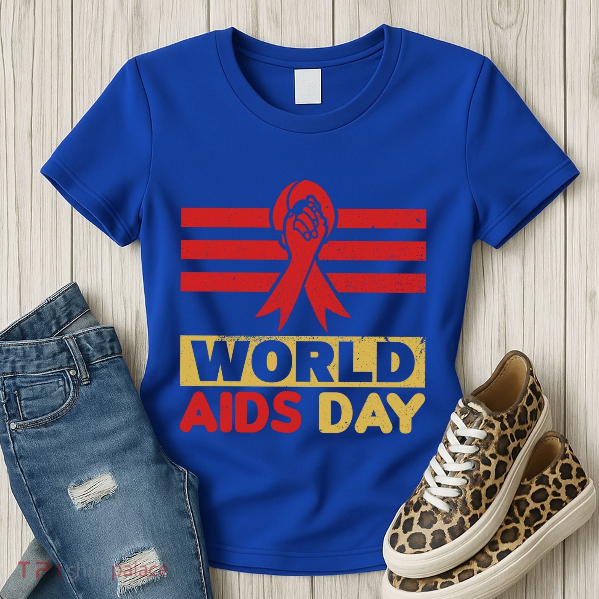 World Aids Day Support Awareness Fight Together Gift Women's T-Shirt