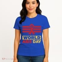 World Aids Day Support Awareness Fight Together Gift Women's T-Shirt thumb 4