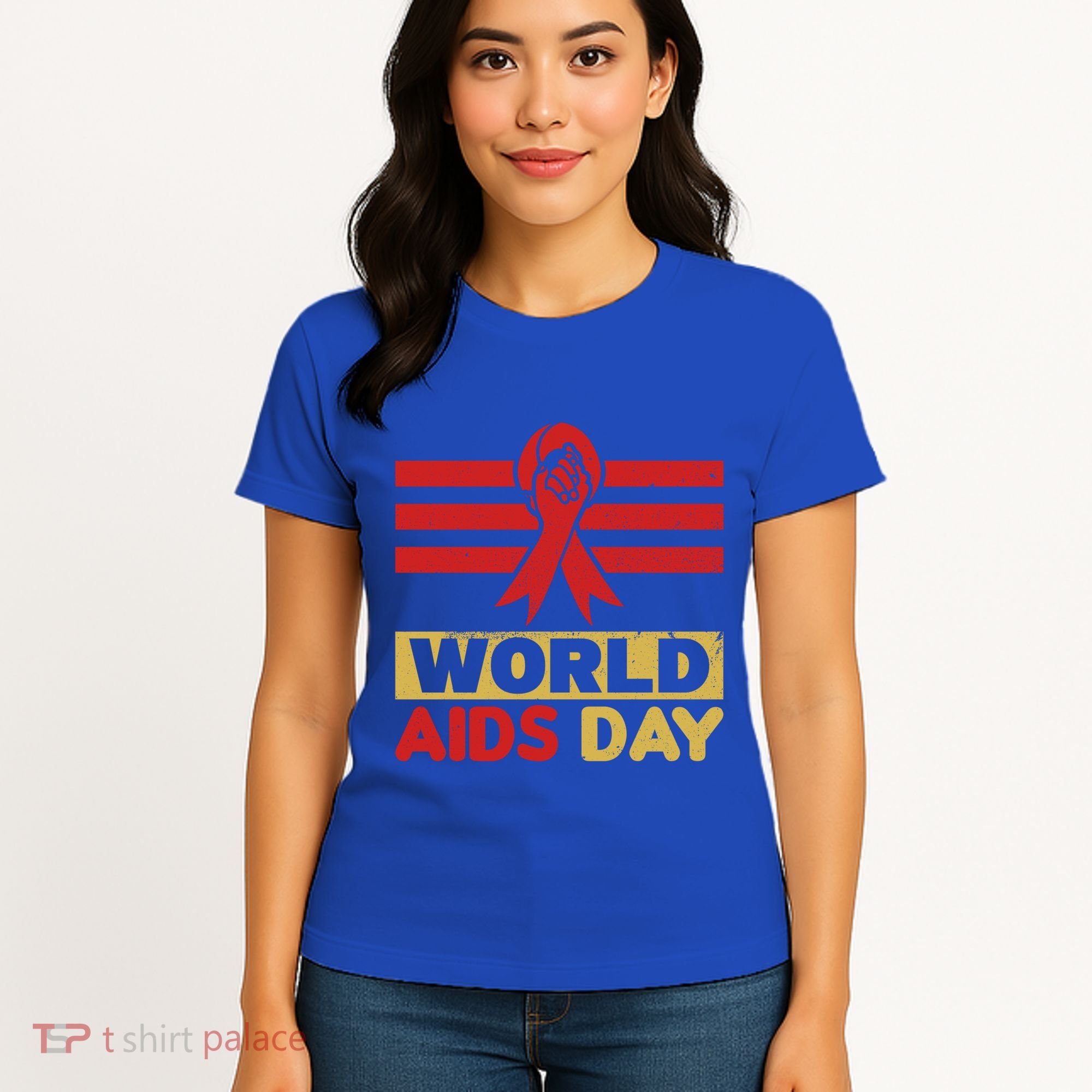World Aids Day Support Awareness Fight Together Gift Women's T-Shirt