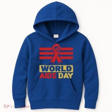 World Aids Day Support Awareness Fight Together Gift Kids Hoodie