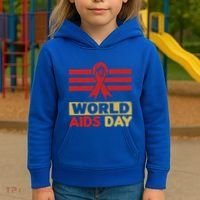 World Aids Day Support Awareness Fight Together Gift Kids Hoodie thumb 3
