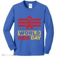 World Aids Day Support Awareness Fight Together Gift Kids Long Sleeve Shirt thumb 0