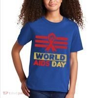 World Aids Day Support Awareness Fight Together Gift Kids T-Shirt thumb 2