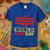 World Aids Day Support Awareness Fight Together Gift Kids T-Shirt thumb 3