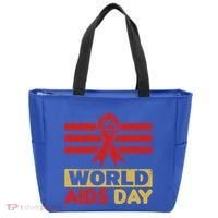 World Aids Day Support Awareness Fight Together Gift Tote Bag thumb 0