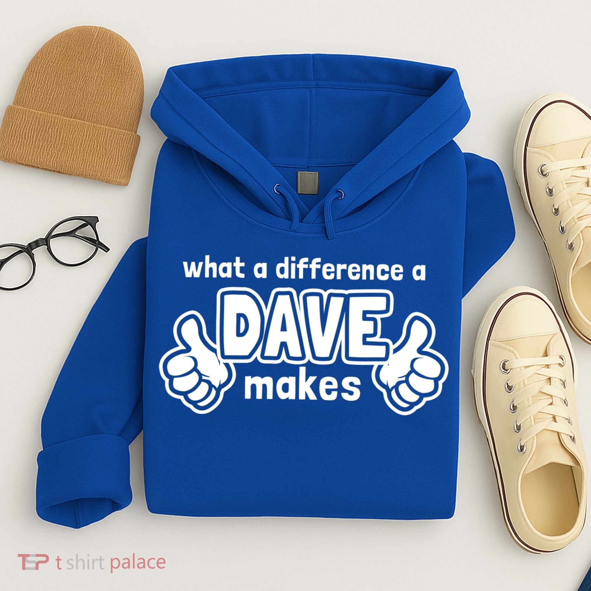 What A Difference A Dave Makes Gift Funny Saying David Gift Hoodie