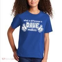 What A Difference A Dave Makes Gift Funny Saying David Gift Kids T-Shirt thumb 2