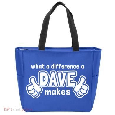 What A Difference A Dave Makes Gift Funny Saying David Gift Tote Bag
