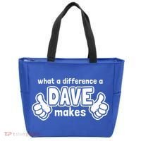 What A Difference A Dave Makes Gift Funny Saying David Gift Tote Bag thumb 0