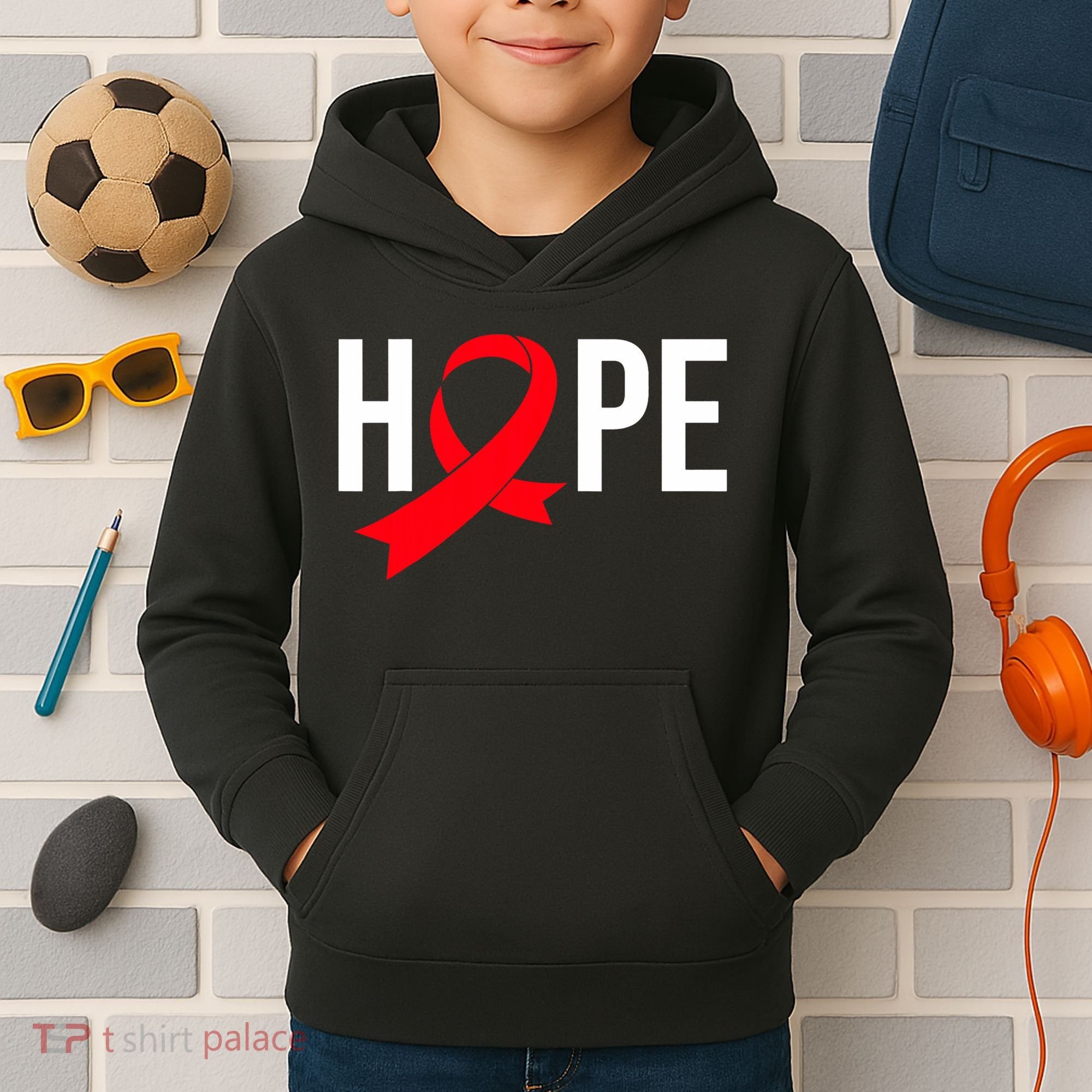 World Aids Day Costume Aids Hope Hivaids Awareness Kids Hoodie