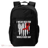 World Aids Day Hope Hiv Red Ribbon Aids Awareness Matching Cool Gift Backpack thumb 0