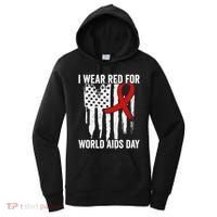 World Aids Day Hope Hiv Red Ribbon Aids Awareness Matching Cool Gift Women's Hoodie thumb 0