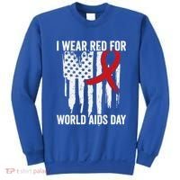 World Aids Day Hope Hiv Red Ribbon Aids Awareness Matching Cool Gift Sweatshirt thumb 0