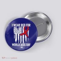 World Aids Day Hope Hiv Red Ribbon Aids Awareness Matching Cool Gift Button thumb 0