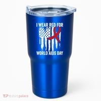 World Aids Day Hope Hiv Red Ribbon Aids Awareness Matching Cool Gift Tumbler thumb 0
