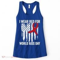 World Aids Day Hope Hiv Red Ribbon Aids Awareness Matching Cool Gift Women's Tank Top thumb 0