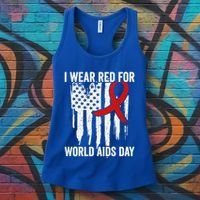 World Aids Day Hope Hiv Red Ribbon Aids Awareness Matching Cool Gift Women's Tank Top thumb 3