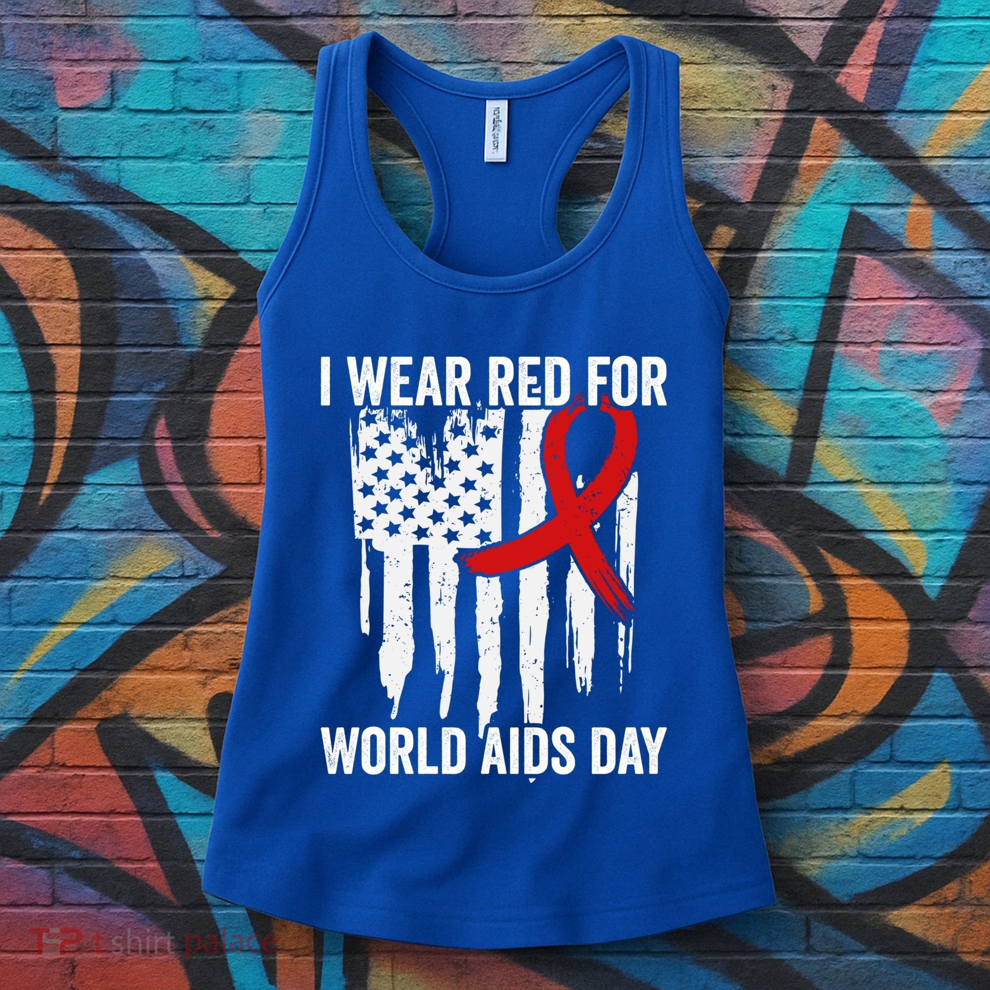 World Aids Day Hope Hiv Red Ribbon Aids Awareness Matching Cool Gift Women's Tank Top