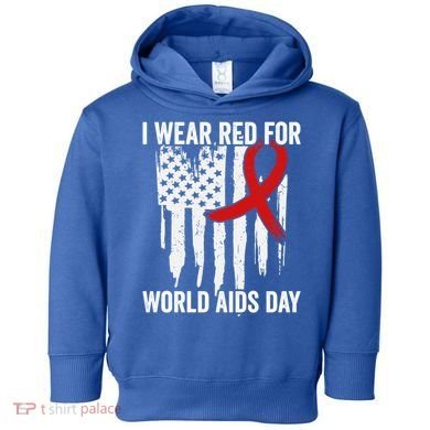 World Aids Day Hope Hiv Red Ribbon Aids Awareness Matching Cool Gift Toddler Hoodie