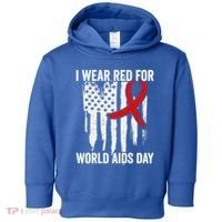 World Aids Day Hope Hiv Red Ribbon Aids Awareness Matching Cool Gift Toddler Hoodie thumb 0