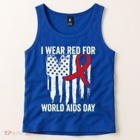 World Aids Day Hope Hiv Red Ribbon Aids Awareness Matching Cool Gift Tank Top thumb 2