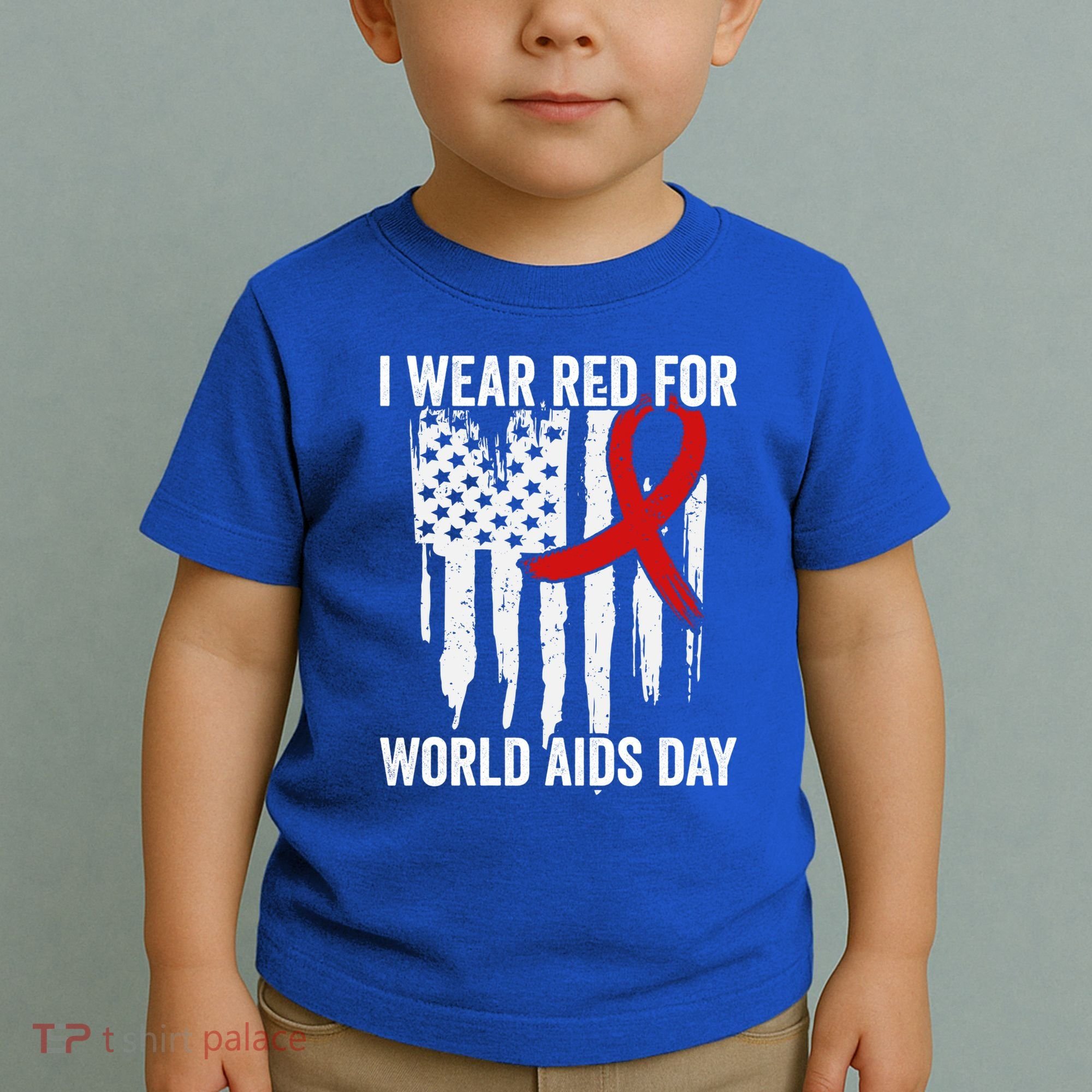 World Aids Day Hope Hiv Red Ribbon Aids Awareness Matching Cool Gift Toddler T-Shirt