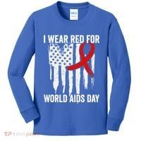 World Aids Day Hope Hiv Red Ribbon Aids Awareness Matching Cool Gift Kids Long Sleeve Shirt thumb 0
