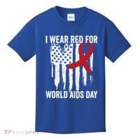 World Aids Day Hope Hiv Red Ribbon Aids Awareness Matching Cool Gift Kids T-Shirt thumb 0