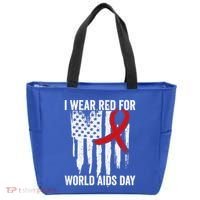 World Aids Day Hope Hiv Red Ribbon Aids Awareness Matching Cool Gift Tote Bag thumb 0