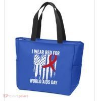 World Aids Day Hope Hiv Red Ribbon Aids Awareness Matching Cool Gift Tote Bag thumb 3