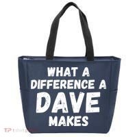 What A Difference A Dave Makes Funny Tote Bag thumb 0