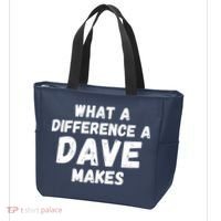 What A Difference A Dave Makes Funny Tote Bag thumb 3