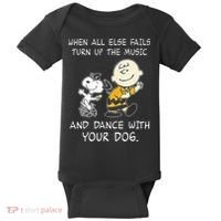When All Else Fails Turn Up The Music & Dance With Your Dog Baby Bodysuit thumb 0