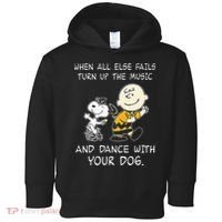 When All Else Fails Turn Up The Music & Dance With Your Dog Toddler Hoodie thumb 0