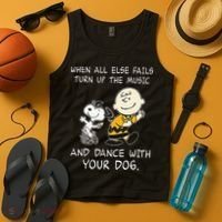 When All Else Fails Turn Up The Music & Dance With Your Dog Tank Top thumb 4