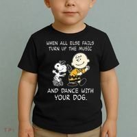 When All Else Fails Turn Up The Music & Dance With Your Dog Toddler T-Shirt thumb 2
