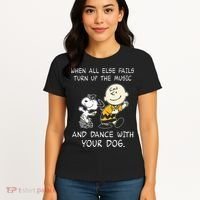 When All Else Fails Turn Up The Music & Dance With Your Dog Women's T-Shirt thumb 4