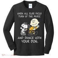 When All Else Fails Turn Up The Music & Dance With Your Dog Kids Long Sleeve Shirt thumb 0